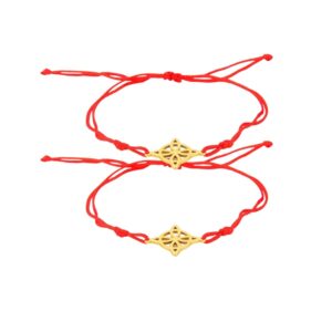 1-2 pcs witches knot bracelet for women men, gold silver red black adjustable celtic knot wiccan string rope, wiccan symbol charm celtic jewelry gifts