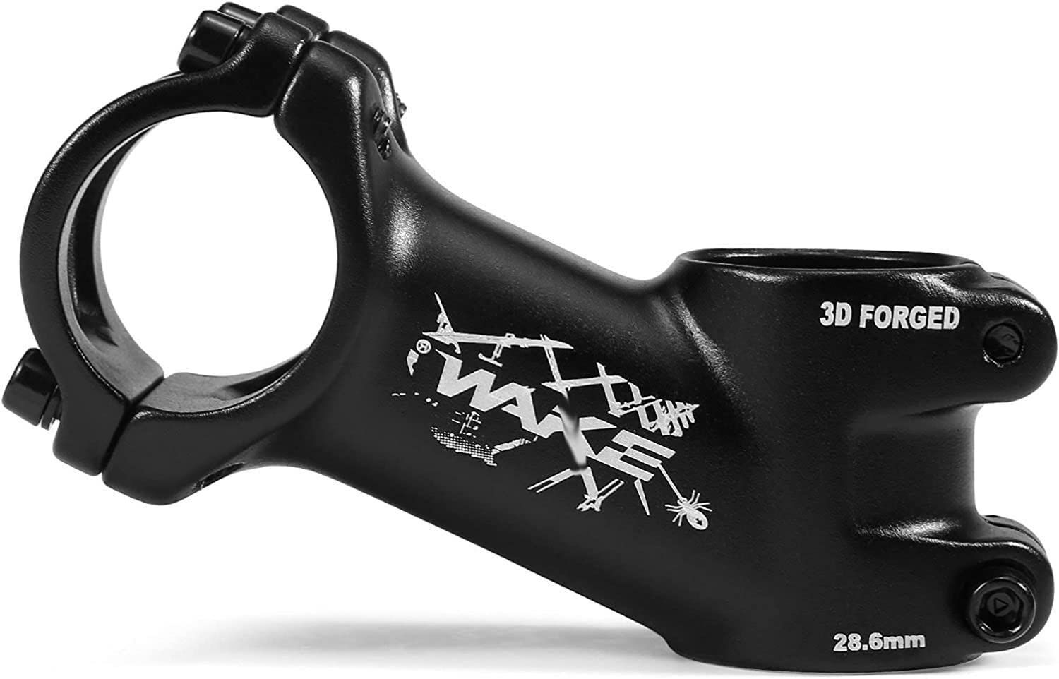 ZECHAO Mountain Road Bike Stem,Ultralight 25 Degree Bike Stem Handlebar 31.8mm Mountain Bike Stem 70/80/90/100/110mm Bike Parts Bike Stem (Color : Black, Size : 70mm)