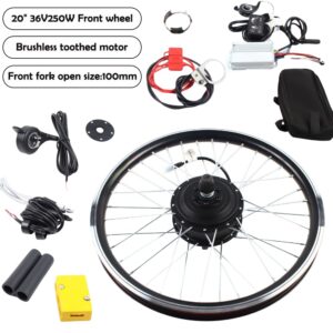 OUKANING Electric Bicycle Motor Kit 36V 250W Electric Bike Conversion Kit Front Wheel Powerful Motor E-Bike Conversion Kit for 20" Bike (20" 36V 250W Front Wheel)