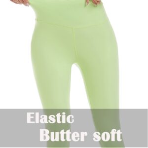 AHLW Buttery Soft High Waisted Yoga Pants for Women Elastic Skin-Friendly Comfortable Yoga Leggings Daily Casual Leggings Lime Green