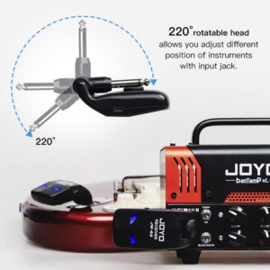 JOYO JW-03 Wireless Guitar Transmitter Receiver and JA-02 II Mini Practice Guitar Amplifier 5W Blue