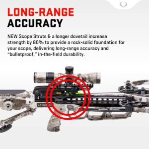 TenPoint Stealth 450 Crossbow, Veil Alpine - 450 FPS - Our Fastest Forward Draw Crossbow - Includes 100-yard EVO-X Marksman Elite Scope, ACUslide & 3 Pro Elite 400 Carbon Arrows