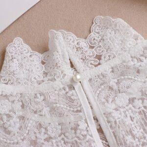 SUZALA Lace Fake Collar Dickey Collar Detachable False Collars for Women Girls Teens Sweater Blouse Dresses