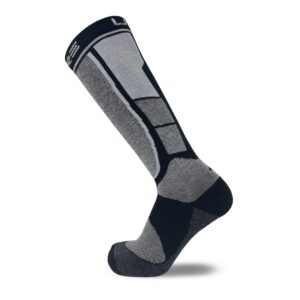 Pure Athlete Ski Socks Made in USA - Alpaca Wool Winter Weather Lightweight Socks for Skiing (XL, 2 Pairs - Black)