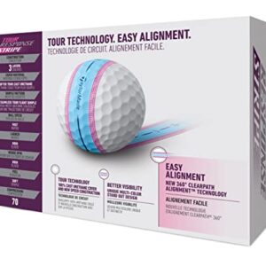 TaylorMade Golf Tour Response Stripe Ball Blue/Pink Dozen