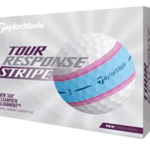 TaylorMade Golf Tour Response Stripe Ball Blue/Pink Dozen