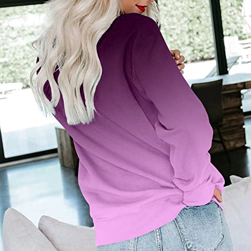 PUTEARDAT Womens Casual Long Sleeve Sweatshirt Crew Neck Cute,Deals of The Day Clearance Under 5.00,Bulk+pallets+for+Sale,Warehouse.Deals