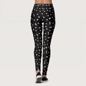 Love Heart Valentines Day Leggings for Women Running Lovesy Yoga Pants High Waist Skinny Workout Gym Pants