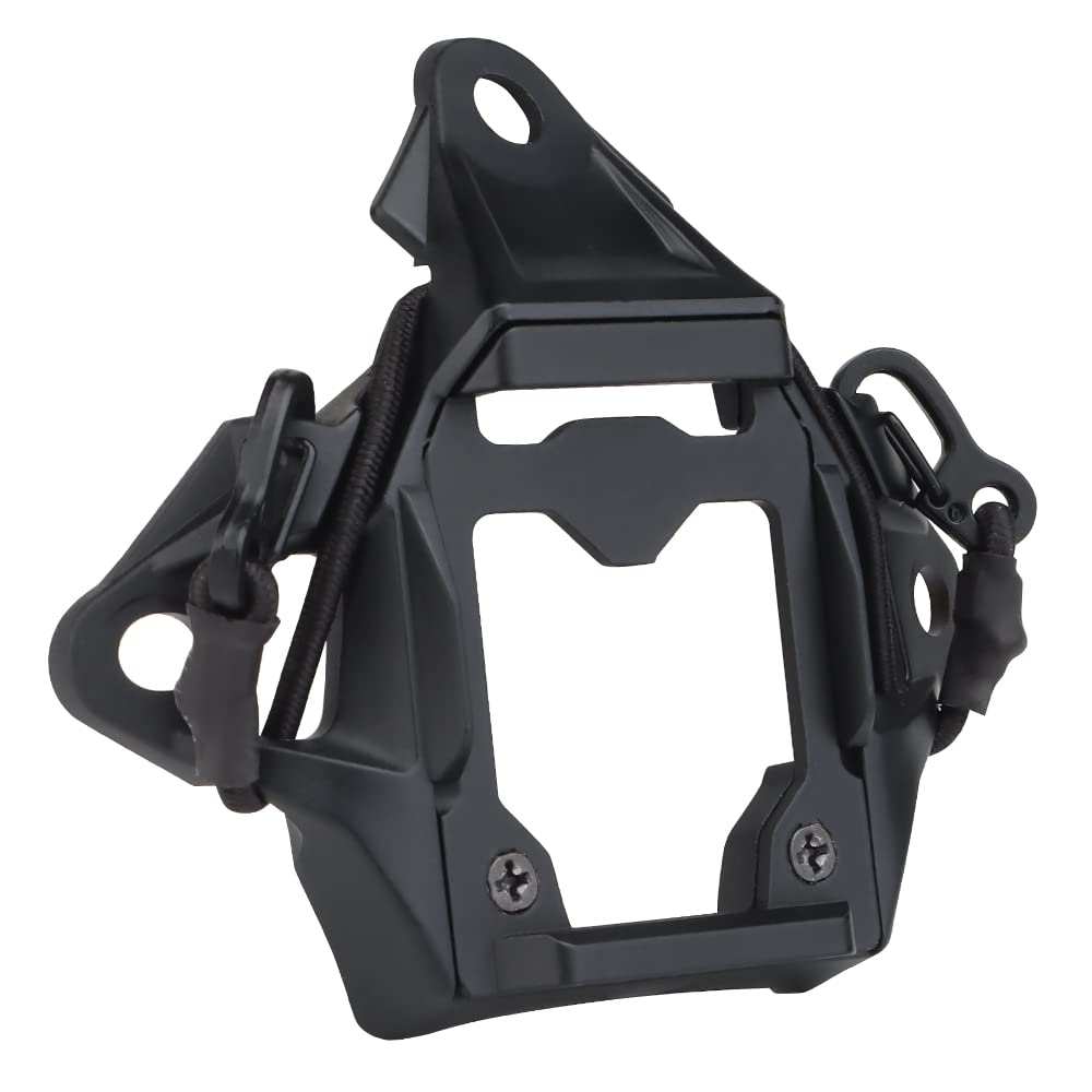 Tactical Universal NVG Mount Shroud Compatible with 3-Hole Elastic String for ACH/MICH/OPS-Core Fast/Helmet (Black)