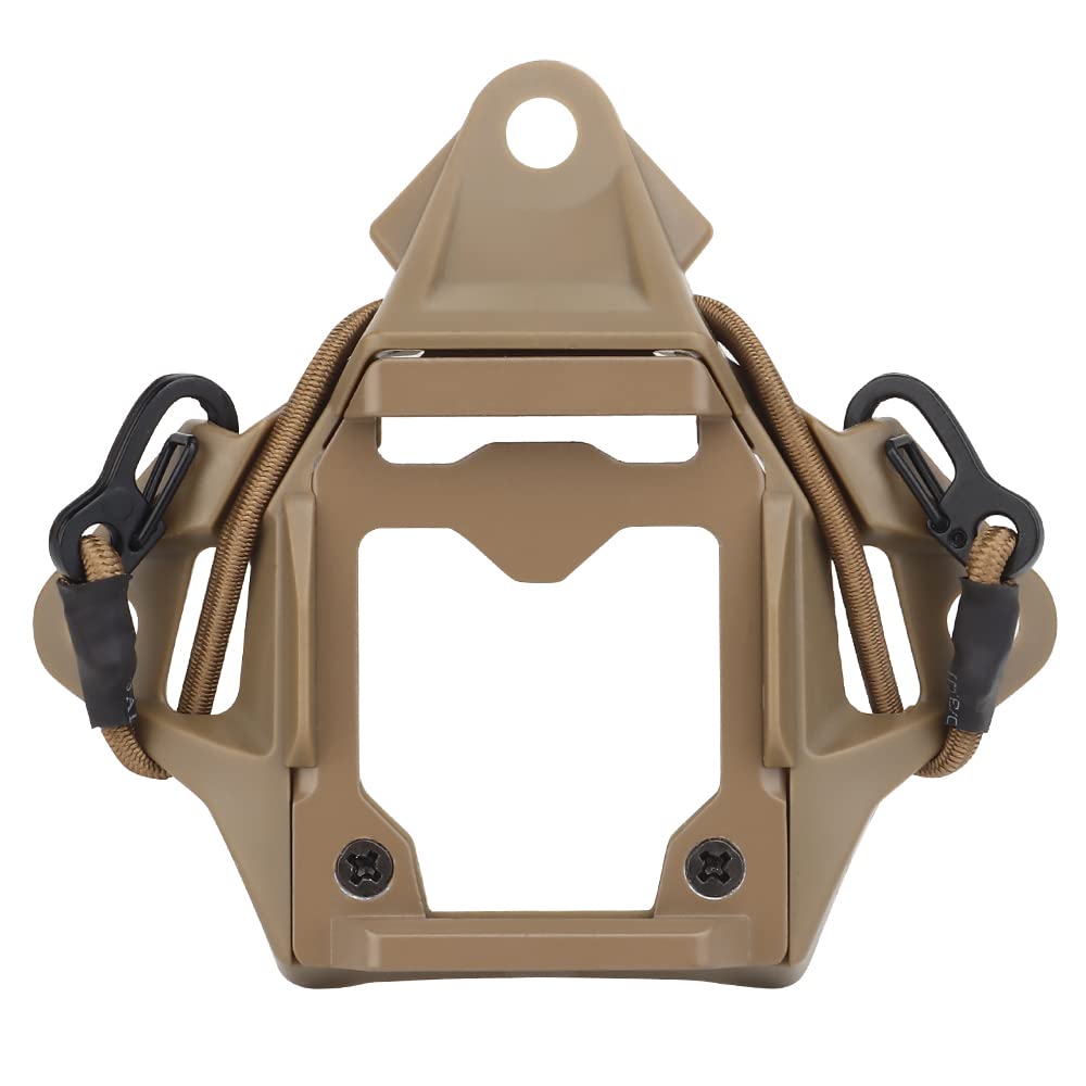 Tactical Universal NVG Mount Shroud Compatible with 3-Hole Elastic String for ACH/MICH/OPS-Core Fast/Helmet (Tan)