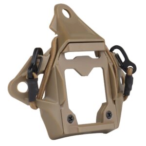 tactical universal nvg mount shroud compatible with 3-hole elastic string for ach/mich/ops-core fast/helmet (tan)