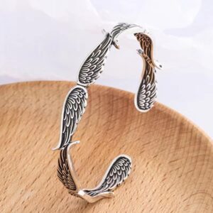 Atiptu Angel Wings Vintage Style Bracelet (Silver)