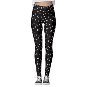 love heart valentines day leggings for women running lovesy yoga pants high waist skinny workout gym pants