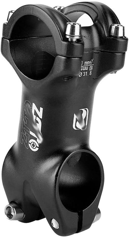 ZECHAO 7 Degree Mountain Road Bike Stem,Ultralight Bike Stem Adjustable 31.8mm Mountain Bike Stem 32/60/80/90/100mm Handlebar Stem Bike Stem (Color : Black, Size : 60mm)