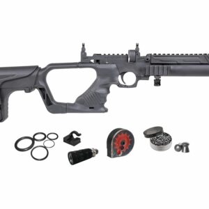 Wearable4U - HATSAN Jet I Black .177 Cal PCP Airgun, Air Pistol Converts to Air Rifle with .177 Pellets Bundle