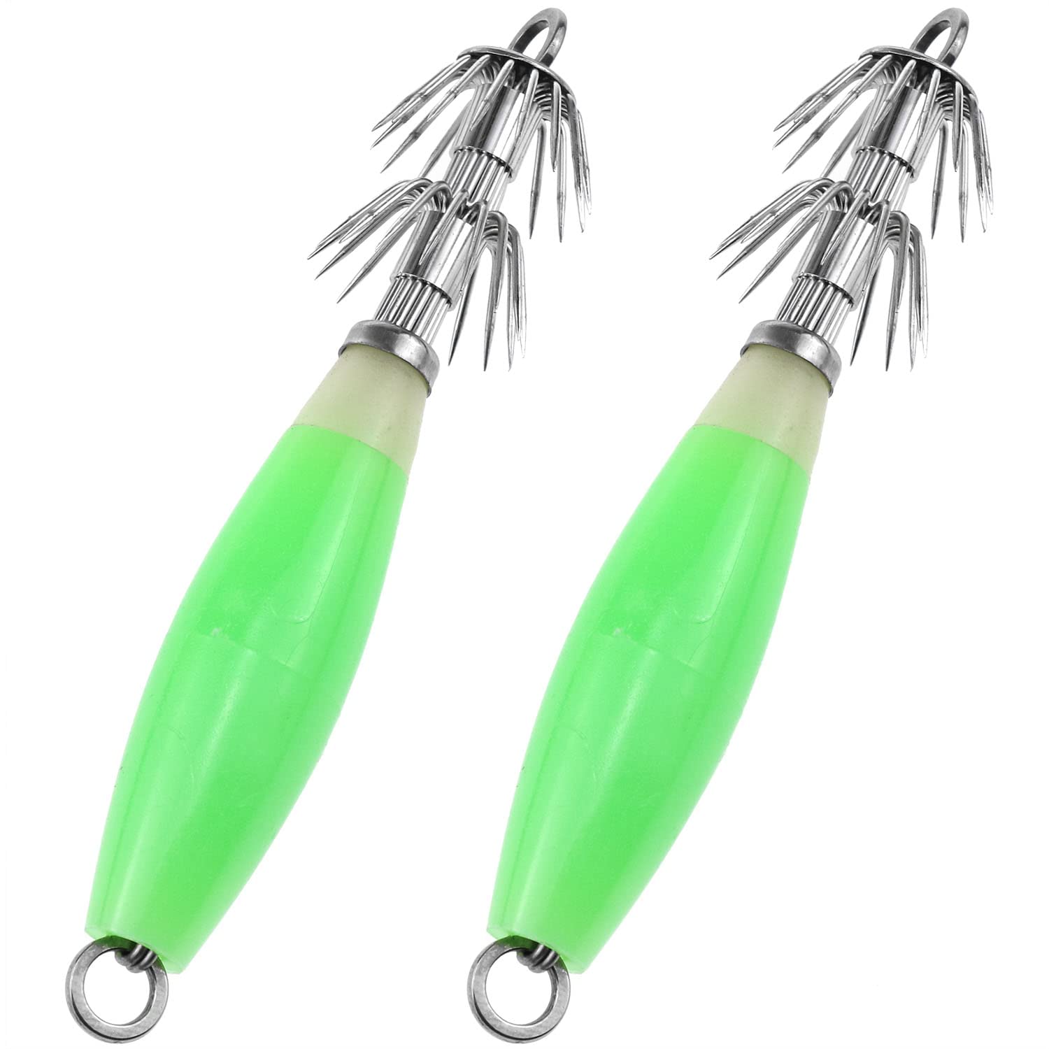 Haidong 2pcs Luminous Squid Clip Fluorescent Cuttlefish Clip The Octopus attracts Hard Bait Tackle