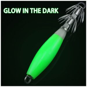 Haidong 2pcs Luminous Squid Clip Fluorescent Cuttlefish Clip The Octopus attracts Hard Bait Tackle