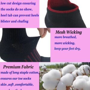 Women Toe Socks Low Cut No Show Wicking 5 Finger Split Cotton Athletic 6 Pack