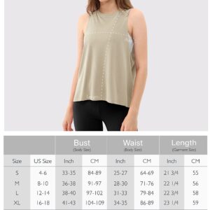 ODODOS 3-Pack Loose Tank Tops for Women Sleeveless Casual Athletic Workout Yoga Shirts, Crepe Pink, Dark Blue, Dark Grey, X-Large