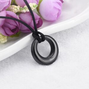 QGJNSGC Circle Of Life Urn Necklace For Ashes, Memorial Urn Necklace Always Cremation Jewelry Pendant Necklaces For Ashes For Man Women…