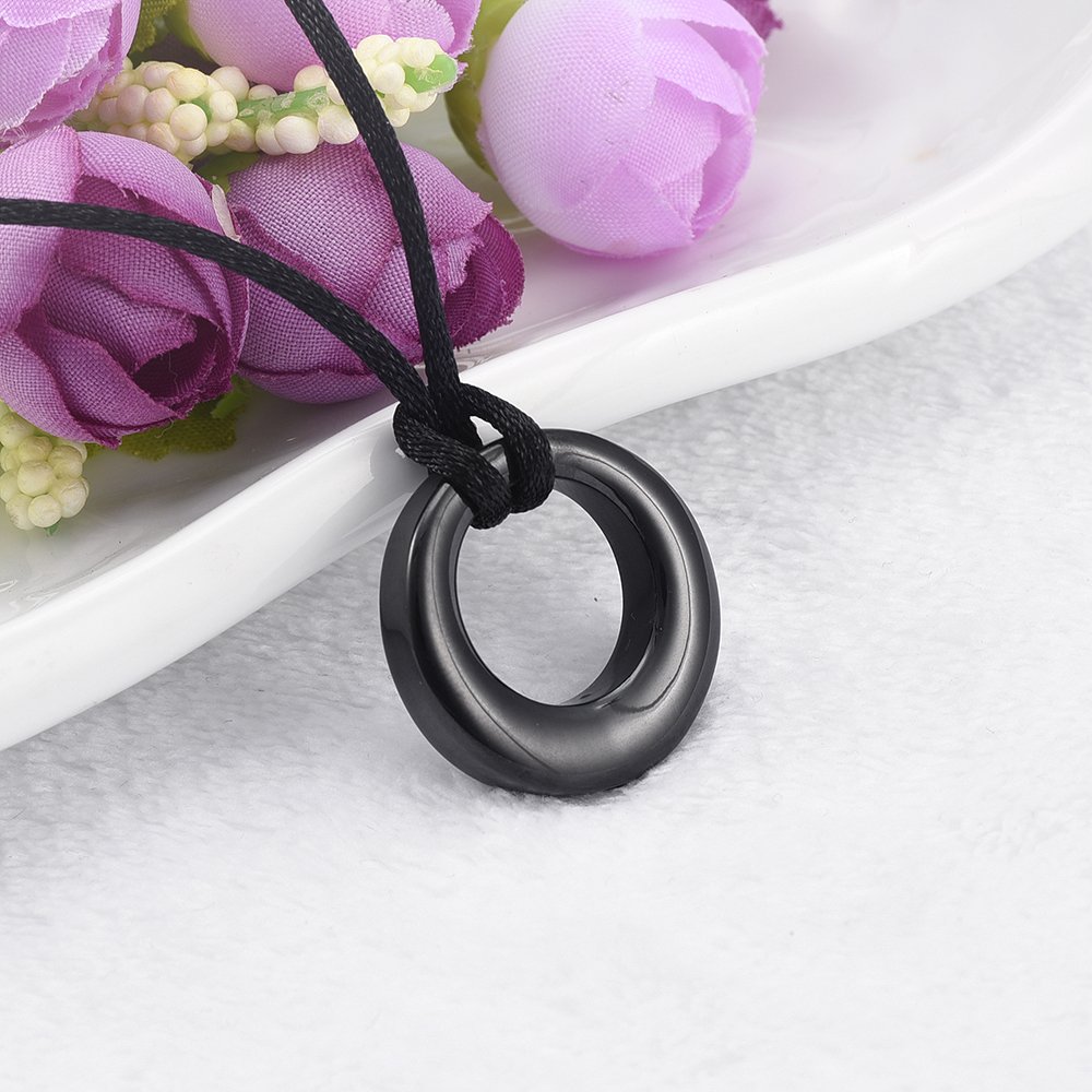 QGJNSGC Circle Of Life Urn Necklace For Ashes, Memorial Urn Necklace Always Cremation Jewelry Pendant Necklaces For Ashes For Man Women…