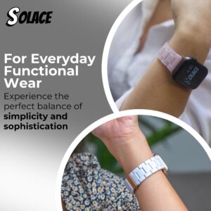 Solace Bands Lightweight Perma Watch Band - Compatible with Apple Watch Bands for Women and Men, iWatch Bands for 38mm 40mm 41mm 42mm 44mm 45mm 49mm Ultra, SE and Series 8 7 6 5 4 3 2 1 (Matte Solid)