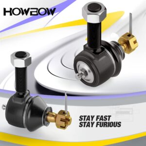 HOWBOW Club Car Ds Tie Rod End, 3PCS Ball Joint Kit Golf Cart Parts On Driver and Passenger Side Fits 1976-2008 Club Car Ds Gas & Electric OEM Part # 7539 7540