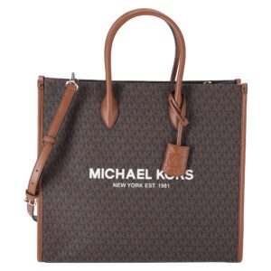 michael kors mirella large signature mk tote bag (brown mk)