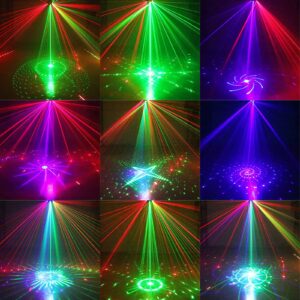 WUZSTAR DJ Party Lights,21 Lens RGB UV Disco Strobe Light Indoor Support DMX 512 Ravelight with Remote Control for Home Parties Karaoke Birthday Wedding Bar