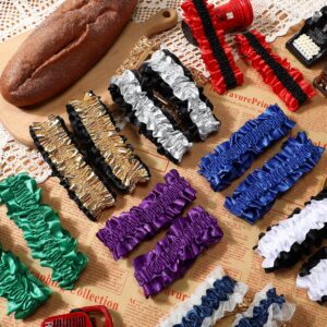 Tarpop 20s Sleeve Garters Armbands Shirt Sleeve Holders for Men Women Roaring Arm Garters Shirt Belt Costume Armband Garter (Multi Colors,12 Pairs)