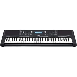 Yamaha PSRE373 61-Key Touch Sensitive Portable Keyboard with PA130 Power Adapter