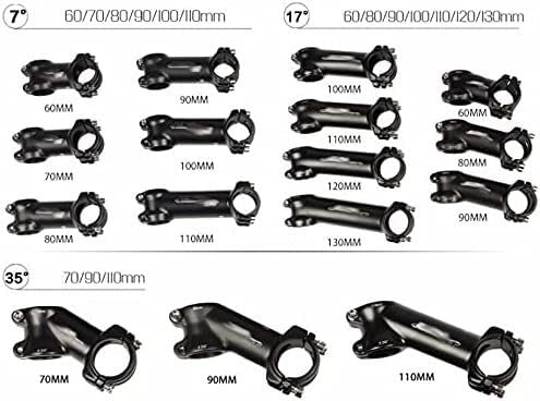 ZECHAO 7/17 Degree Bike Stems,31.8mm Ultra-Light Aluminum Alloy Bike Stem Bike Power Parts Mountain Road Bike Bike Stem (Color : 7 Degree, Size : 130mm)