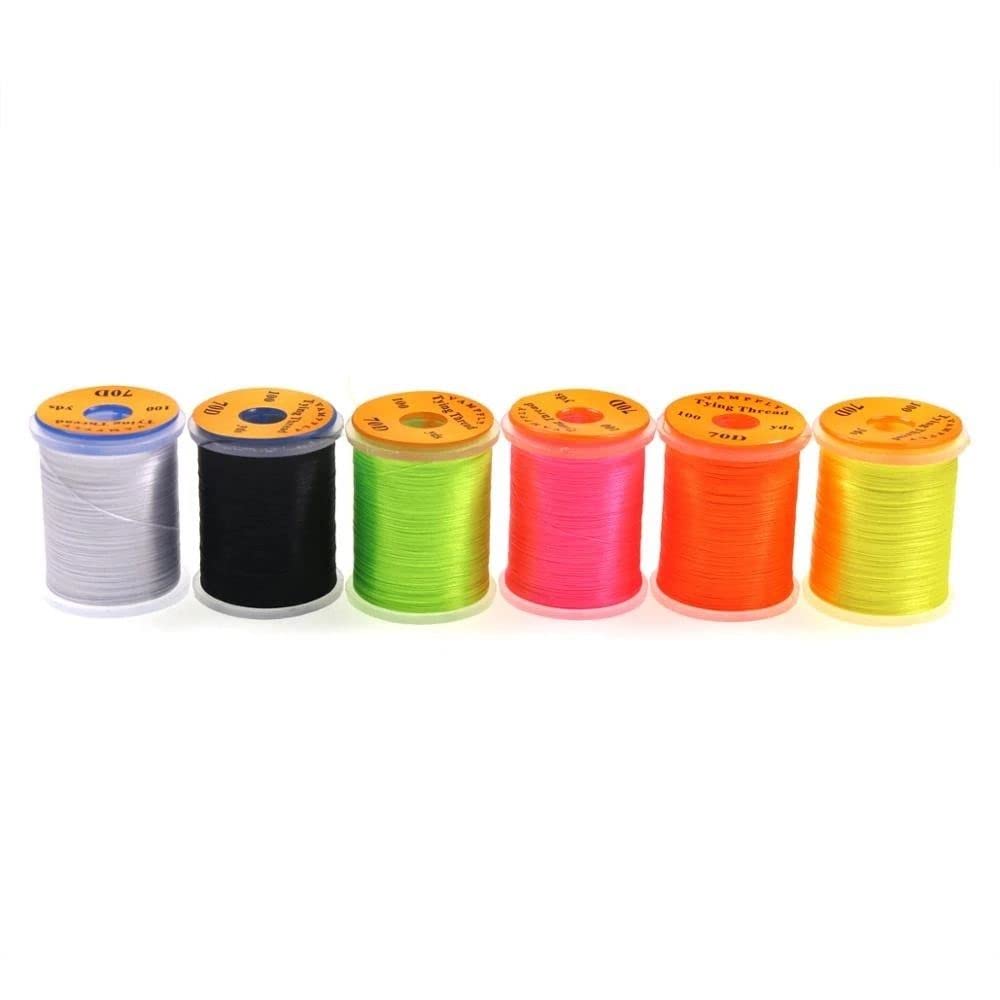 Durable Fly Fishing Line, Fluorescent Fishing Hook Line, Tying Thread Material Fishing Tools, Fly Tying Thread Fishing Accessories(Fluorescent Yellow)