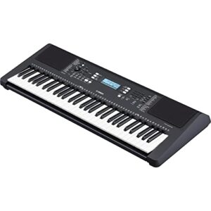 yamaha psre373 61-key touch sensitive portable keyboard with pa130 power adapter