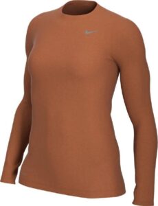 nike women's longsleeve legend t desert orange, s