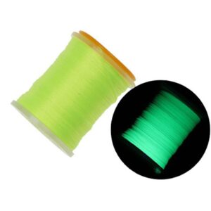 durable fly fishing line, fluorescent fishing hook line, tying thread material fishing tools, fly tying thread fishing accessories(fluorescent yellow)