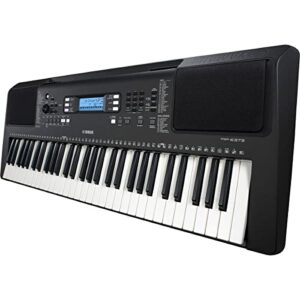 Yamaha PSRE373 61-Key Touch Sensitive Portable Keyboard with PA130 Power Adapter