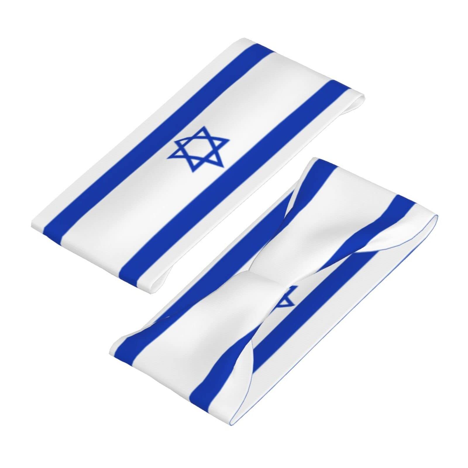 Israeli National Flag Sports Headbands Unisex Yoga Non-Slip Quick-Drying Workout Hairband