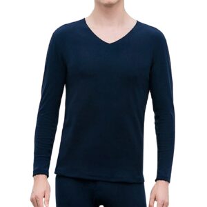 towmus thermal underwear for men ultra soft long johns - warm base layers with fleece lined cold weather navy