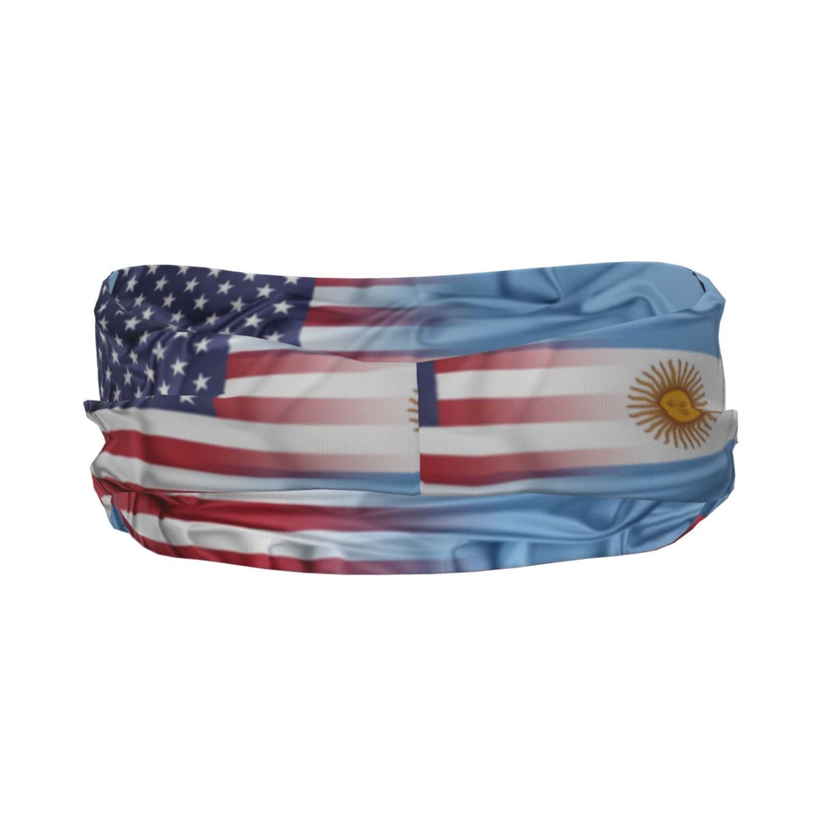 USA and Argentina Flag Sports Headbands Unisex Yoga Non-Slip Quick-Drying Workout Hairband