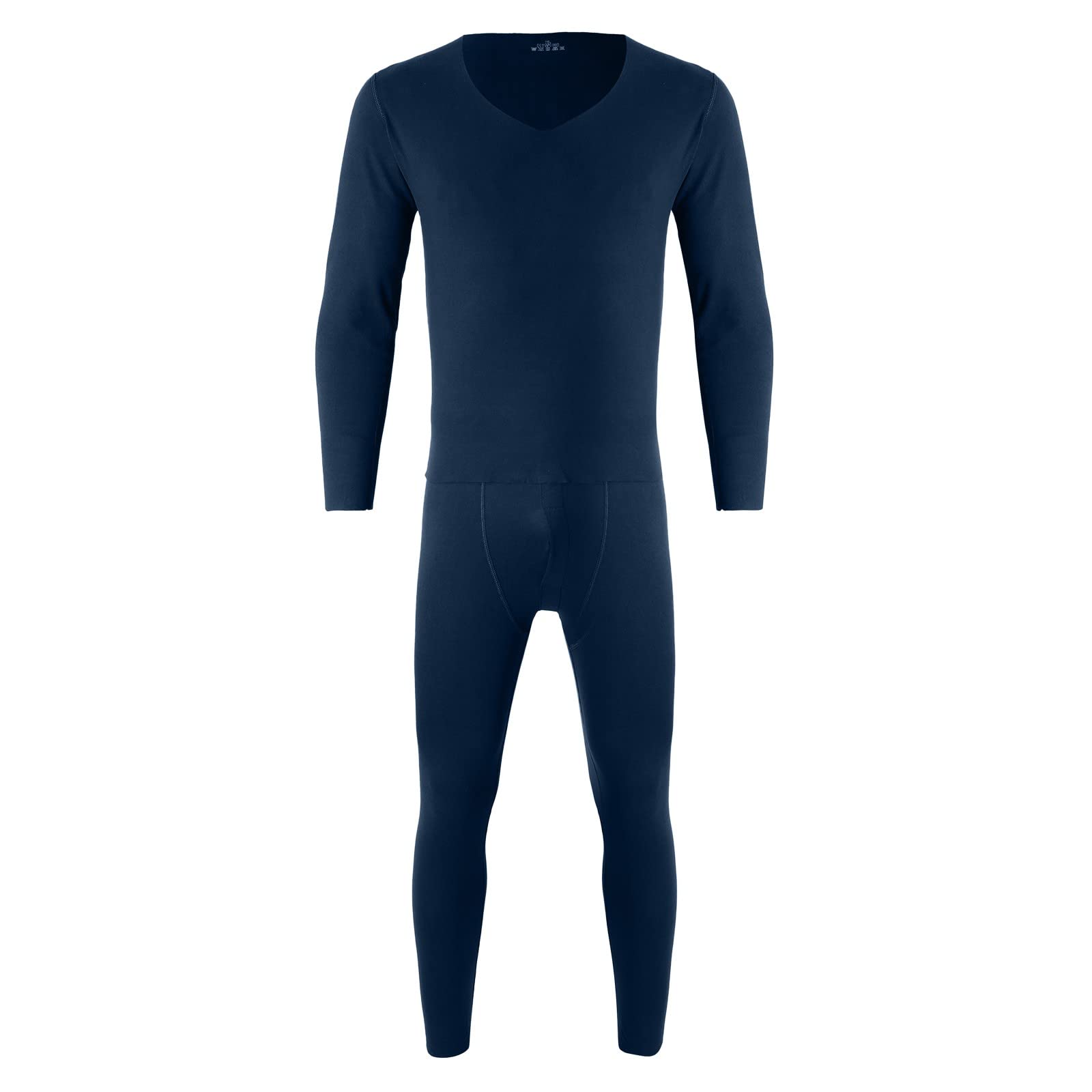 TOWMUS Thermal Underwear for Men Ultra Soft Long Johns - Warm Base Layers with Fleece Lined Cold Weather Navy