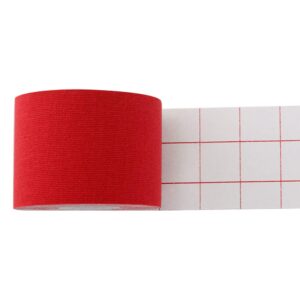 Flbirret 5cm x 5m Cotton Muscle Taping Strapping Bandage Elastic Adhesive Sport Tape Strain Injury (Red)