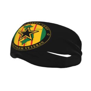 us army vietnam veteran sports headbands unisex yoga non-slip quick-drying workout hairband