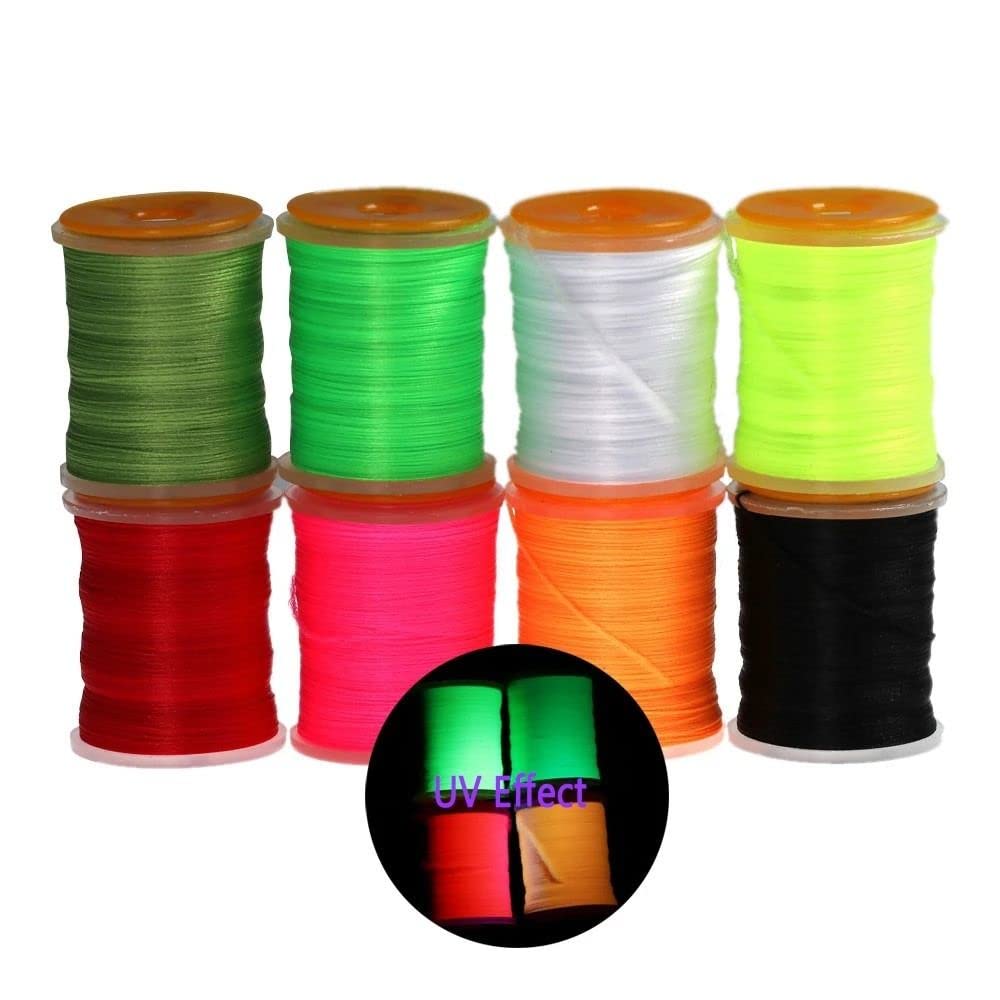 Durable Fly Fishing Line, Fluorescent Fishing Hook Line, Tying Thread Material Fishing Tools, Fly Tying Thread Fishing Accessories(Black)