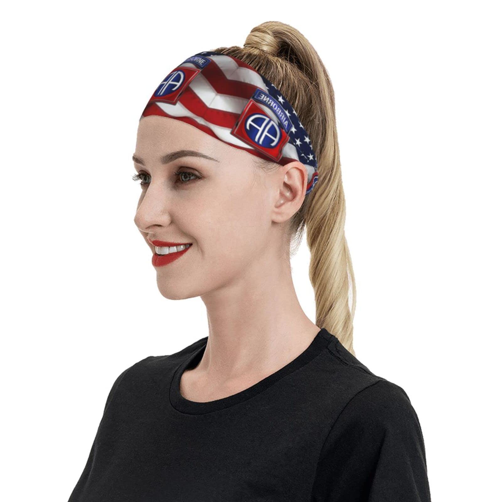 82nd Airborne Division Sports Headbands Unisex Yoga Non-Slip Quick-Drying Workout Hairband