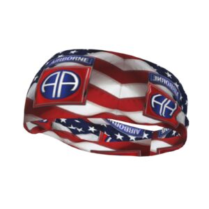 82nd airborne division sports headbands unisex yoga non-slip quick-drying workout hairband