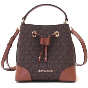 Michael Kors XS Suri Mini Bucket Crossbody Drawstring Shoulder Bag 35F2GM9M1B (Brown)