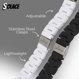 Solace Bands Lightweight Perma Watch Band - Compatible with Apple Watch Bands for Women and Men, iWatch Bands for 38mm 40mm 41mm 42mm 44mm 45mm 49mm Ultra, SE and Series 8 7 6 5 4 3 2 1 (Matte Solid)