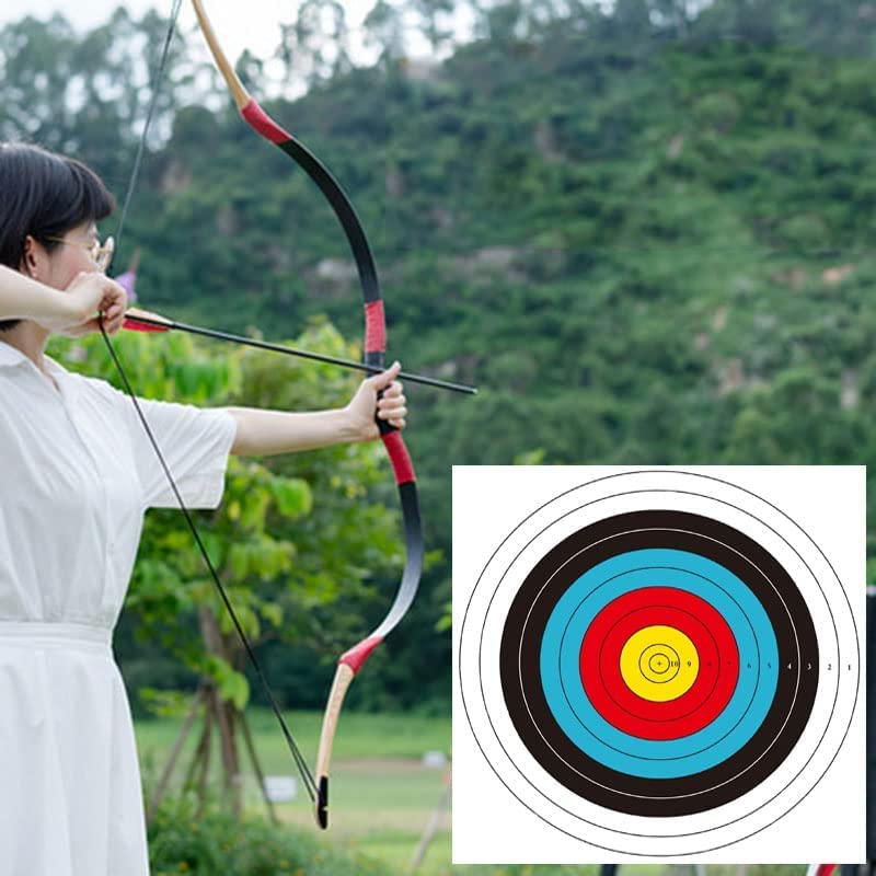 35pcs Standard Archery Target Paper, 40cm 10 Ring Target Face for Indoor 18m Recurve, Barebow, Compound Bow Competition or Practice