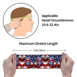 82nd Airborne Division Sports Headbands Unisex Yoga Non-Slip Quick-Drying Workout Hairband